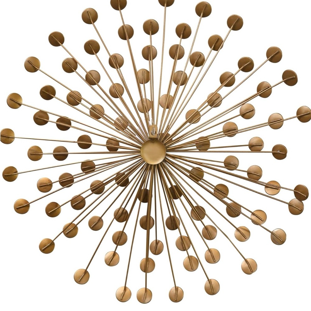 Bronze sunburst wall decor - Picture 4 of 6